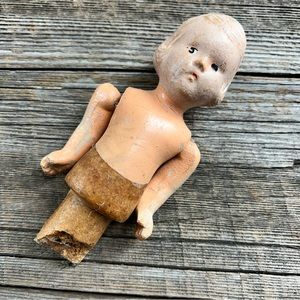 Antique doll bottle stopper art deco